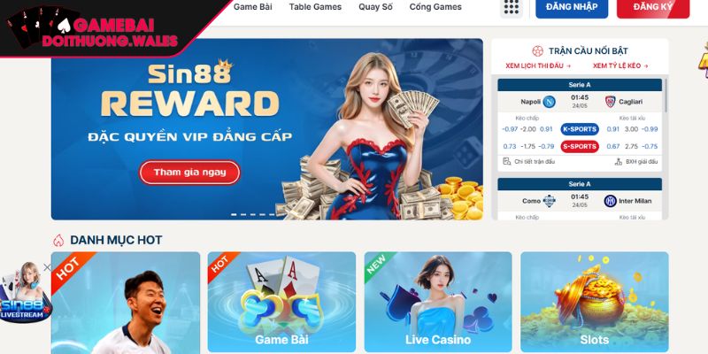 SIN88 - Sân Chơi Game Bài Đổi Thưởng Uy Tín Và Hấp Dẫn 1 Khái quát nhà cái chơi game bài SIN88